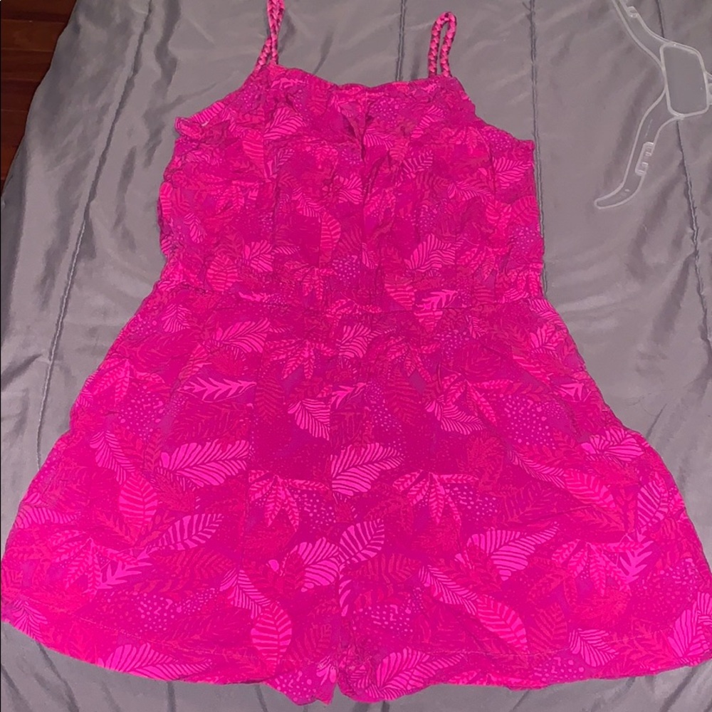 Pink girls tropical romper from target